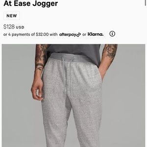 Lululemon: Mens At Ease Jogger (Medium, Good Condition)